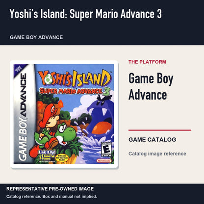Representative pre-owned Yoshi's Island: Super Mario Advance 3 (Game Boy Advance), platform product layout.