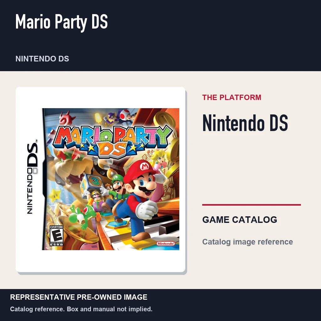 Representative pre-owned Mario Party DS (Nintendo DS), platform product layout.