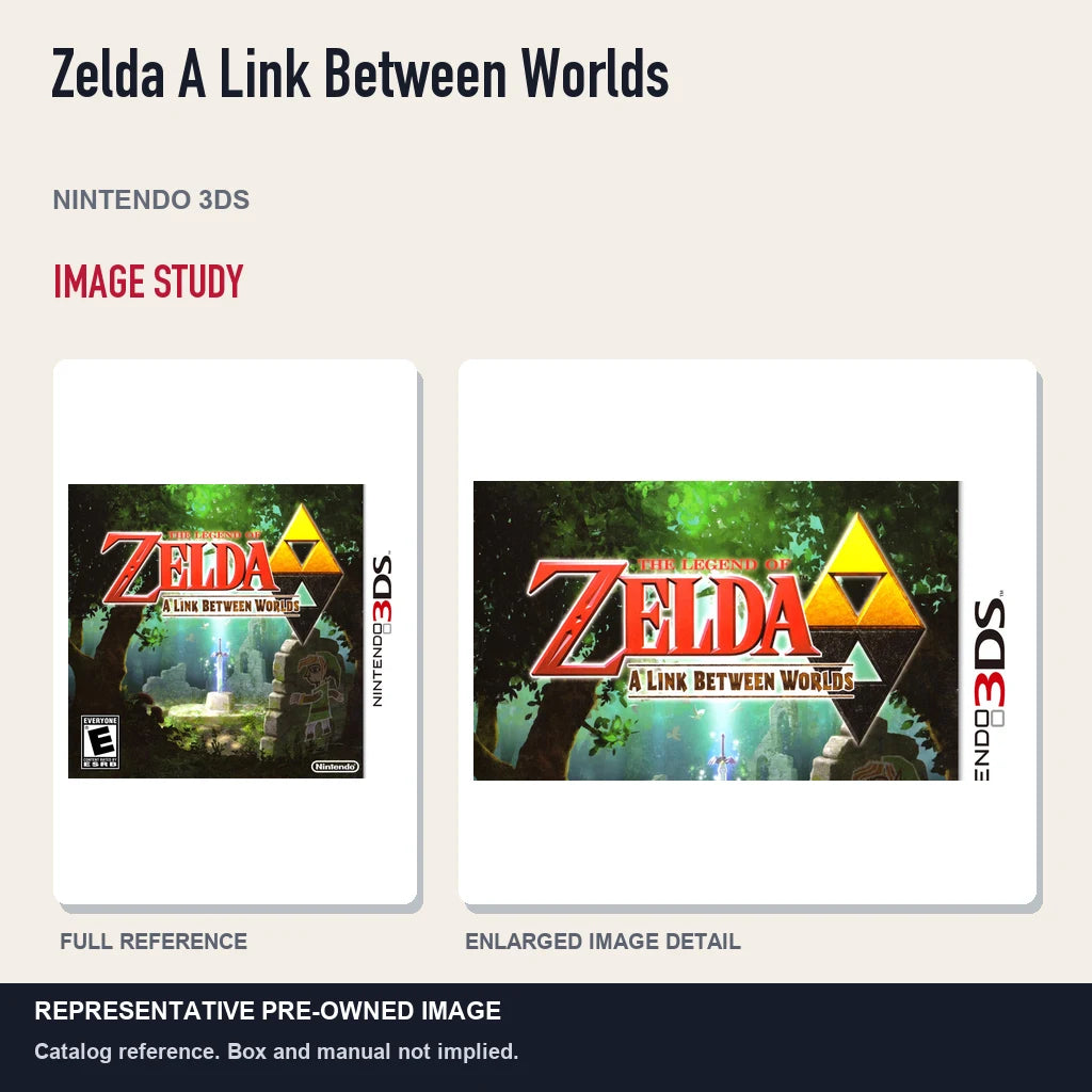 Representative pre-owned Zelda A Link Between Worlds (Nintendo 3DS), full image and detail.