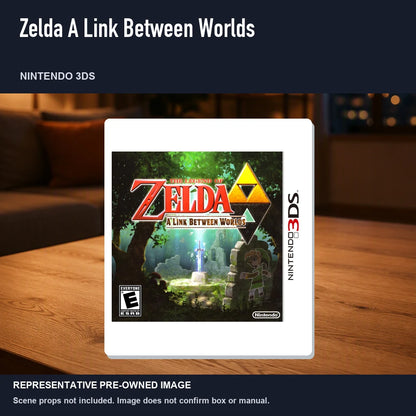 Representative pre-owned Zelda A Link Between Worlds (Nintendo 3DS), product image in a styled room scene.