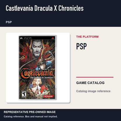 Representative pre-owned Castlevania Dracula X Chronicles (PSP), platform product layout.