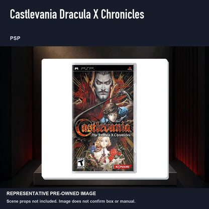 Representative pre-owned Castlevania Dracula X Chronicles (PSP), product image on a display panel.