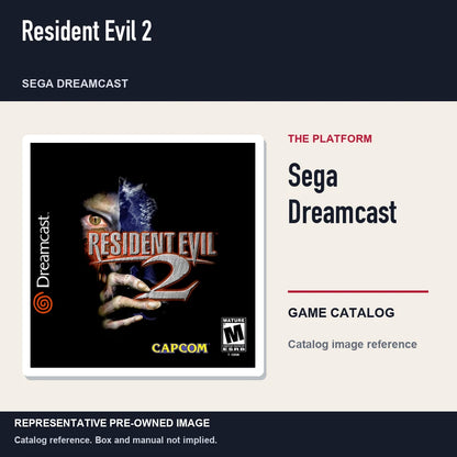 Representative pre-owned Resident Evil 2 (Sega Dreamcast), platform product layout.