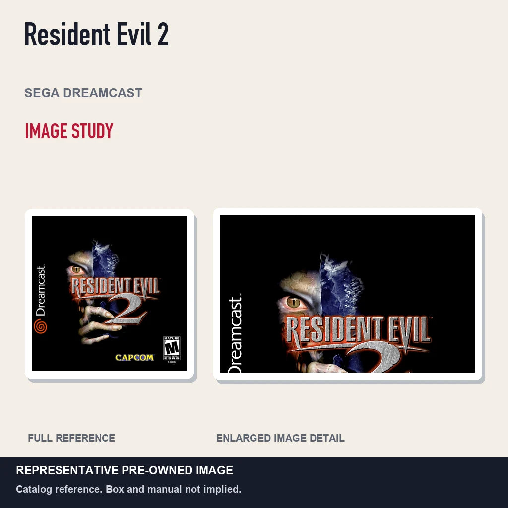 Representative pre-owned Resident Evil 2 (Sega Dreamcast), full image and detail.