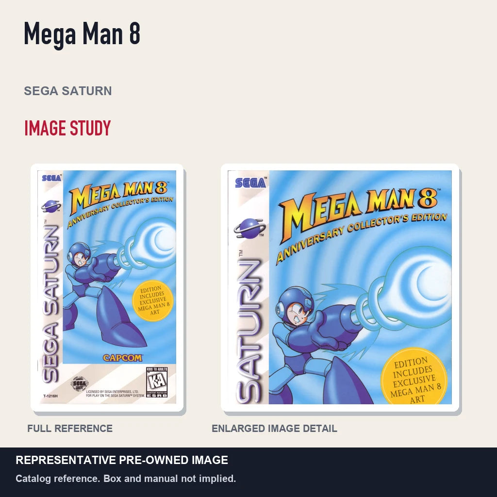 Representative pre-owned Mega Man 8 (Sega Saturn), full image and detail.
