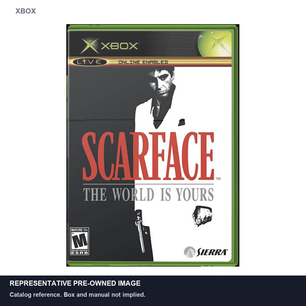 Representative pre-owned Scarface the World is Yours (Xbox), white product reference.