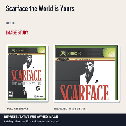 Representative pre-owned Scarface the World is Yours (Xbox), full image and detail.