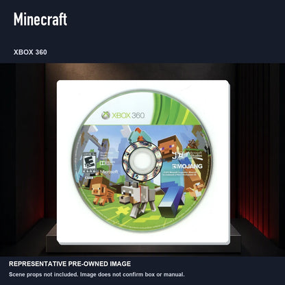Representative pre-owned Minecraft (Xbox 360), product image on a display panel.