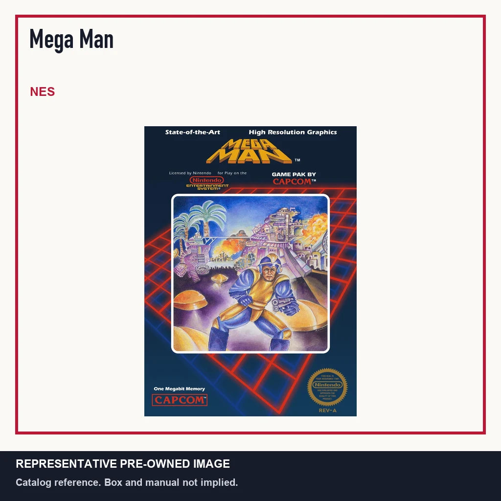 Representative pre-owned Mega Man (NES), minimal product layout.