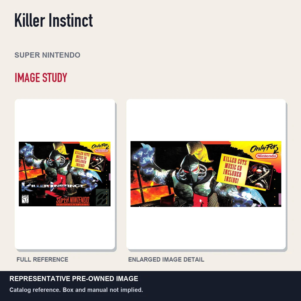 Representative pre-owned Killer Instinct (Super Nintendo), full image and detail.