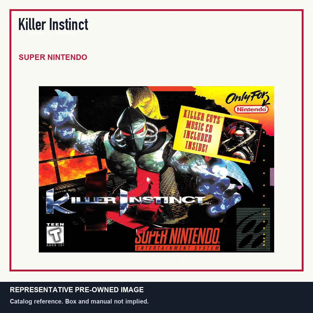 Representative pre-owned Killer Instinct (Super Nintendo), minimal product layout.