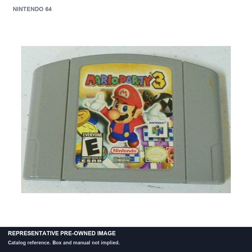 Representative pre-owned Mario Party 3 (Nintendo 64), white product reference.