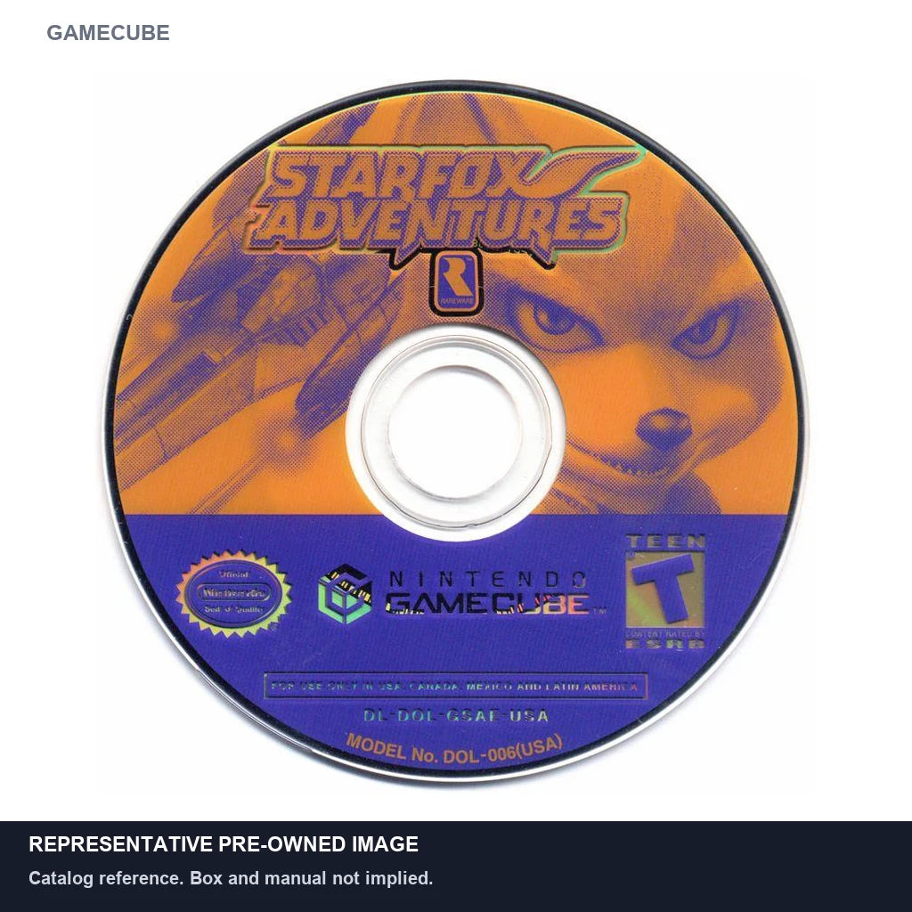 Representative pre-owned Star Fox Adventures (GameCube), white product reference.