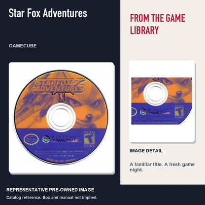Representative pre-owned Star Fox Adventures (GameCube), editorial image and detail.