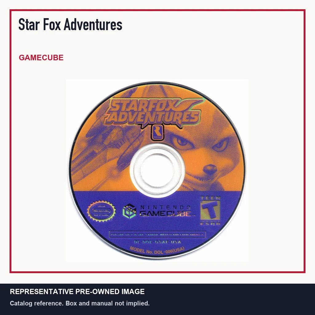 Representative pre-owned Star Fox Adventures (GameCube), minimal product layout.