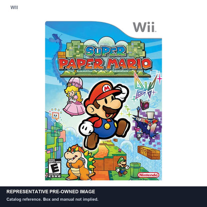 Representative pre-owned Super Paper Mario (Wii), white product reference.
