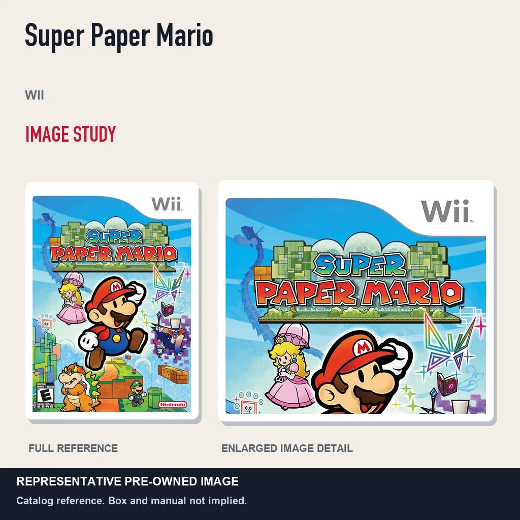 Representative pre-owned Super Paper Mario (Wii), full image and detail.