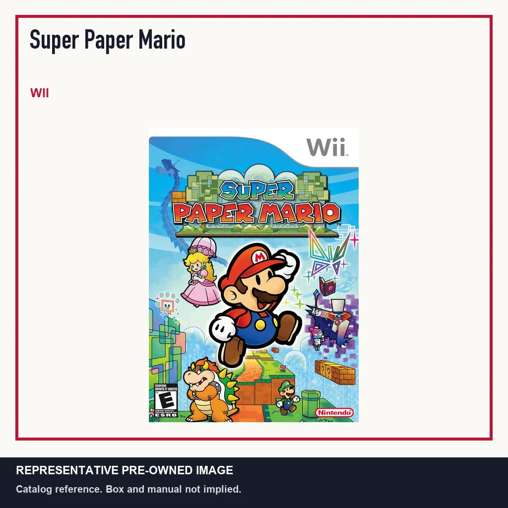 Representative pre-owned Super Paper Mario (Wii), minimal product layout.