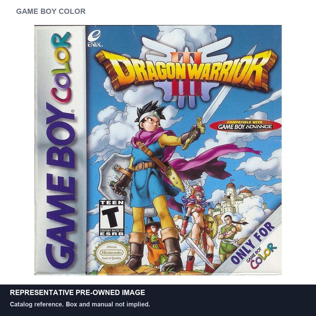 Representative pre-owned Dragon Warrior III (Game Boy Color), white product reference.