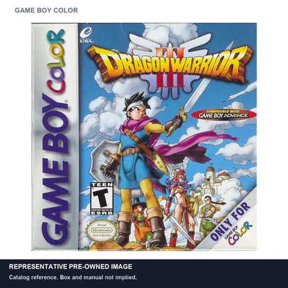 Representative pre-owned Dragon Warrior III (Game Boy Color), white product reference.