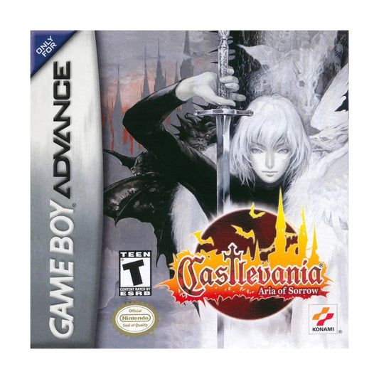 Representative pre-owned Castlevania Aria of Sorrow (Game Boy Advance), white product reference.