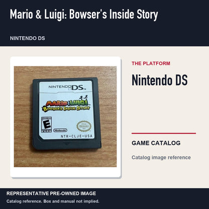 Representative pre-owned Mario & Luigi: Bowser's Inside Story (Nintendo DS), platform product layout.