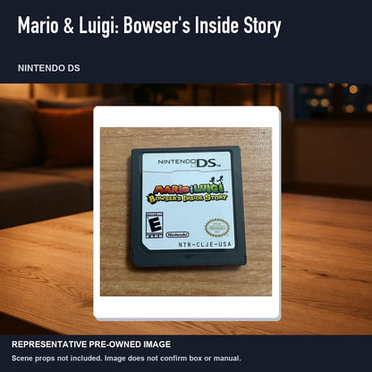 Representative pre-owned Mario & Luigi: Bowser's Inside Story (Nintendo DS), product image in a styled room scene.