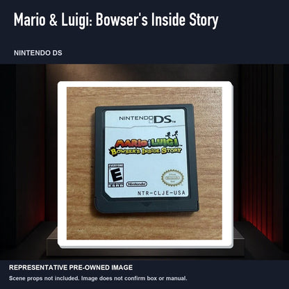 Representative pre-owned Mario & Luigi: Bowser's Inside Story (Nintendo DS), product image on a display panel.