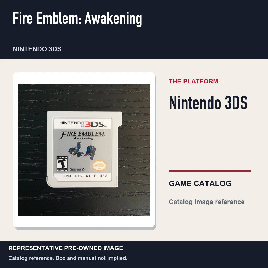 Representative pre-owned Fire Emblem: Awakening (Nintendo 3DS), platform product layout.