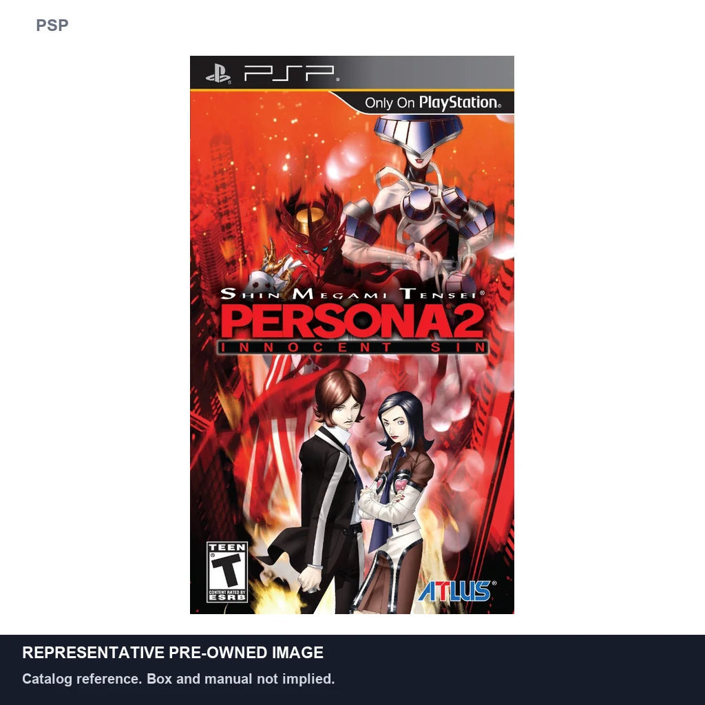 Representative pre-owned Shin Megami Tensei: Persona 2: Innocent Sin (PSP), white product reference.