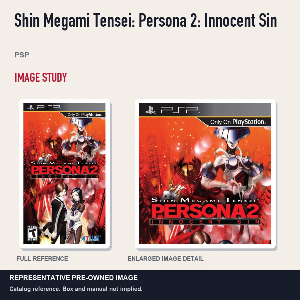 Representative pre-owned Shin Megami Tensei: Persona 2: Innocent Sin (PSP), full image and detail.