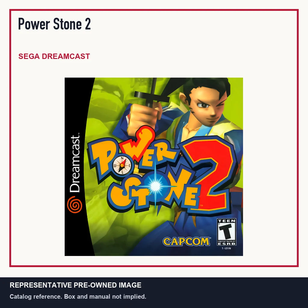 Representative pre-owned Power Stone 2 (Sega Dreamcast), minimal product layout.