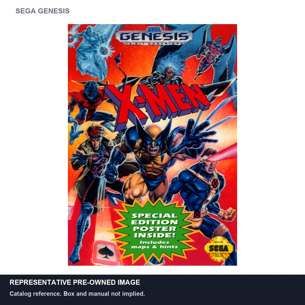 Representative pre-owned X-Men (Sega Genesis), white product reference.