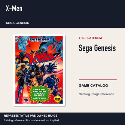 Representative pre-owned X-Men (Sega Genesis), platform product layout.