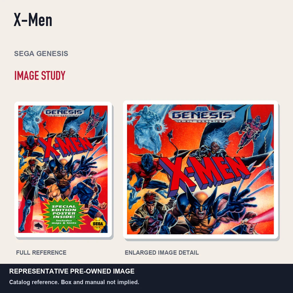 Representative pre-owned X-Men (Sega Genesis), full image and detail.