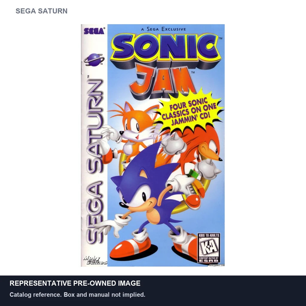 Representative pre-owned Sonic Jam (Sega Saturn), white product reference.