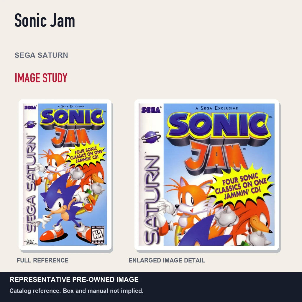 Representative pre-owned Sonic Jam (Sega Saturn), full image and detail.