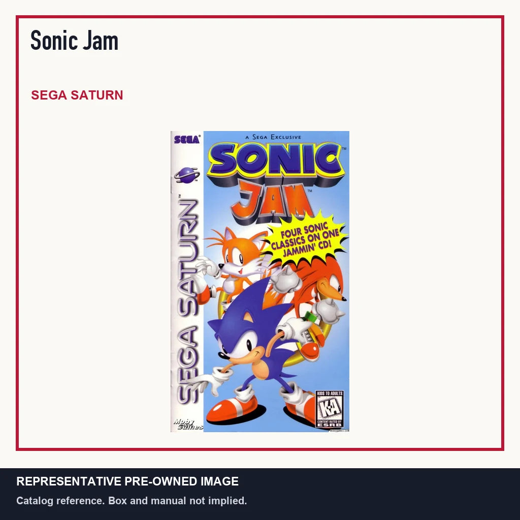 Representative pre-owned Sonic Jam (Sega Saturn), minimal product layout.