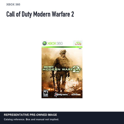 Representative pre-owned Call of Duty Modern Warfare 2 (Xbox 360), white product reference.