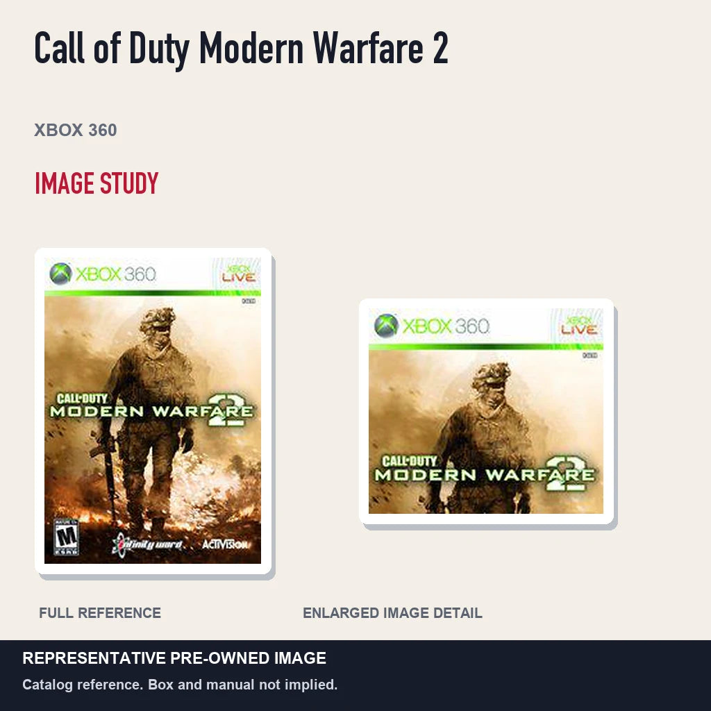 Representative pre-owned Call of Duty Modern Warfare 2 (Xbox 360), full image and detail.