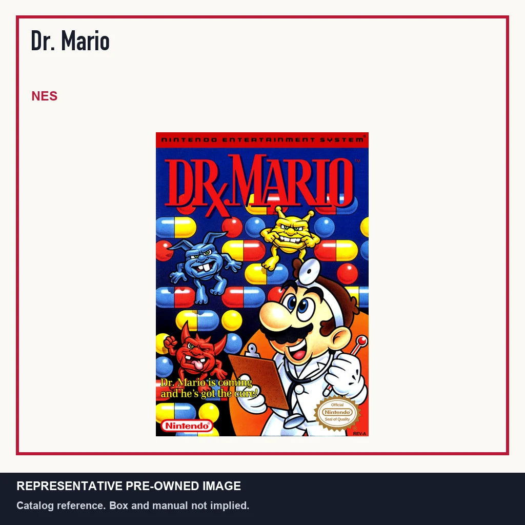 Representative pre-owned Dr. Mario (NES), minimal product layout.