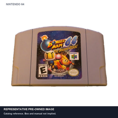 Representative pre-owned Bomberman 64 Second Attack (Nintendo 64), white product reference.