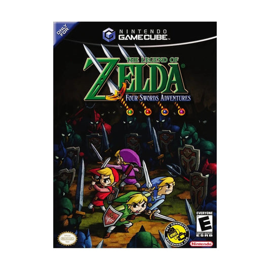 Representative pre-owned Zelda Four Swords Adventures (GameCube), white product reference.