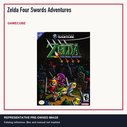 Representative pre-owned Zelda Four Swords Adventures (GameCube), minimal product layout.