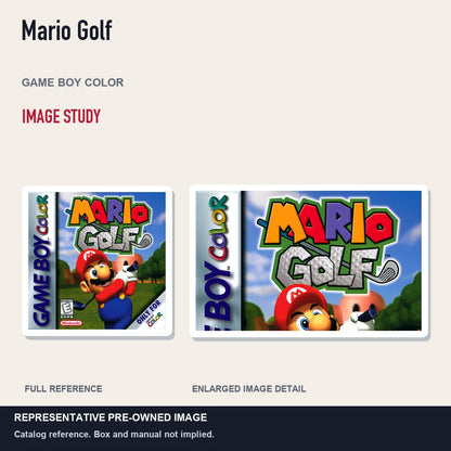 Representative pre-owned Mario Golf (Game Boy Color), full image and detail.