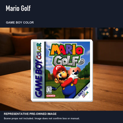 Representative pre-owned Mario Golf (Game Boy Color), product image in a styled room scene.