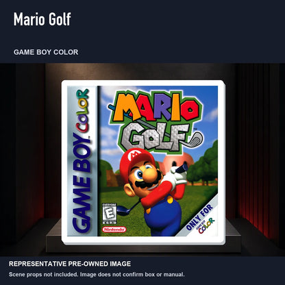 Representative pre-owned Mario Golf (Game Boy Color), product image on a display panel.