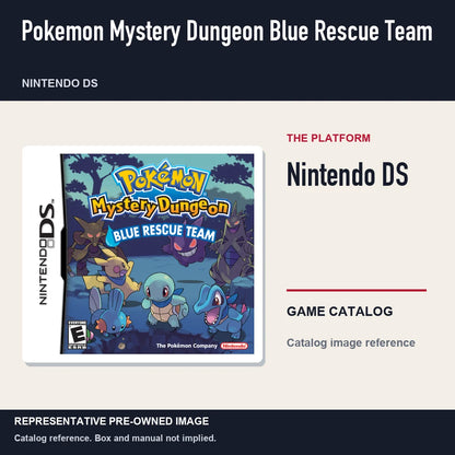 Representative pre-owned Pokemon Mystery Dungeon Blue Rescue Team (Nintendo DS), platform product layout.