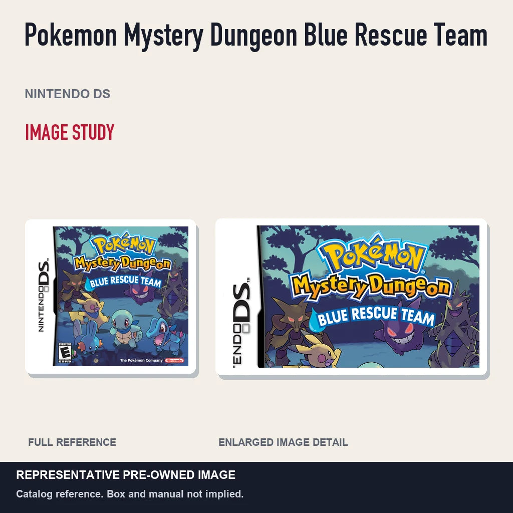 Representative pre-owned Pokemon Mystery Dungeon Blue Rescue Team (Nintendo DS), full image and detail.