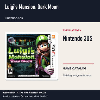 Representative pre-owned Luigi's Mansion: Dark Moon (Nintendo 3DS), platform product layout.